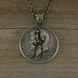 JFK & MONROE CUTCOIN PENDANT 50￠ BD