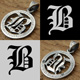 OLD ENGLISH -B- CUTCOIN PENDANT 25￠ 
