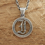 OLD ENGLISH -I- CUTCOIN PENDANT 25￠