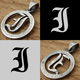 OLD ENGLISH -I- CUTCOIN PENDANT 25￠