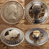 エリザベス2世A 25セントカットコンチョA