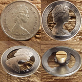 エリザベス2世B 25セントカットコンチョA