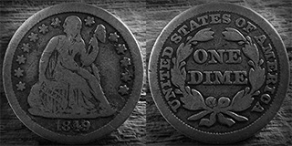 Seated Liberty Dime | Ｆ
